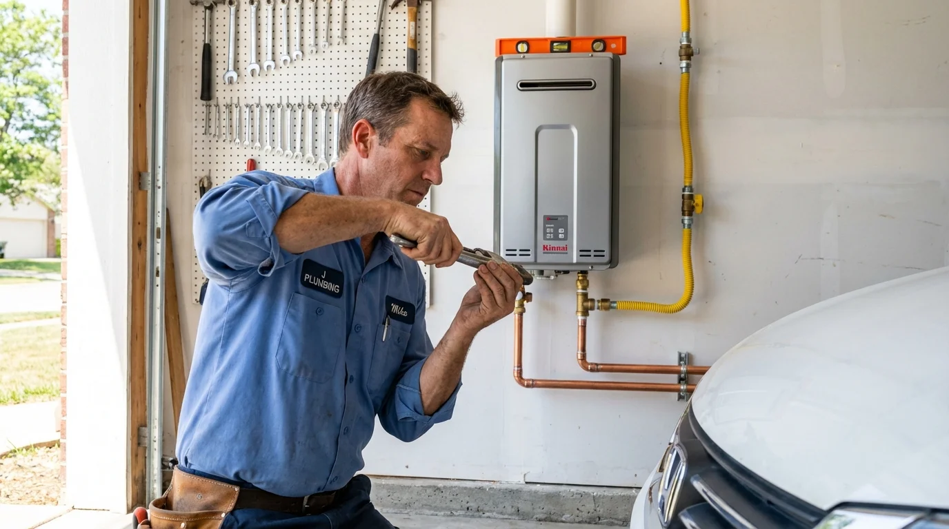 Tankless water heater installation by a Johns Plumbing LLC plumber in Mexico Beach